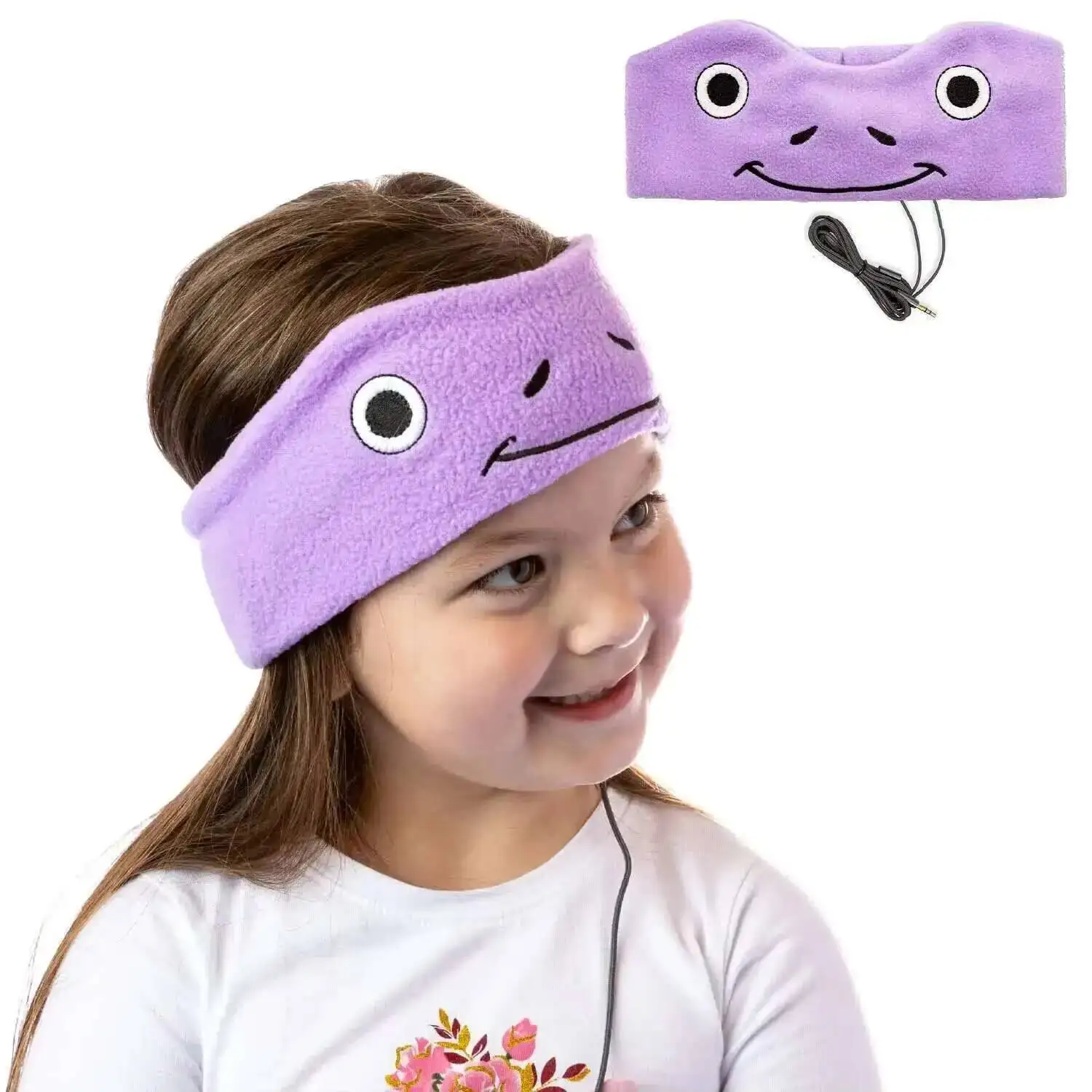 

Animal Pattern Children's Sleep Wired Earphones Thin Speakers Headband Headset Super Soft Fleece Plush Music HeadphonesKid Gift