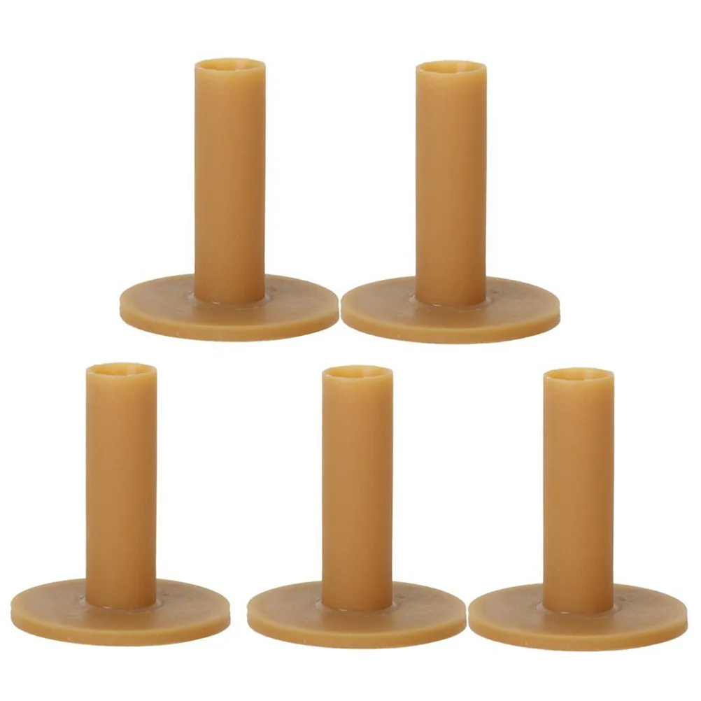 

5Pcs 60Mm Rubber Golf Tees Coffee Color Lightweight Strong Tee for Winter Golfing Practice Driving Range Backyard