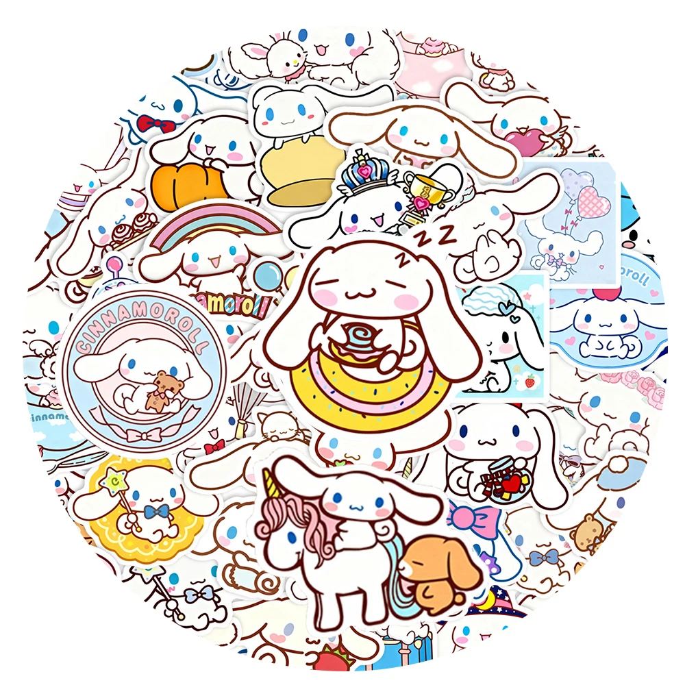 10/30/60 قطعة لطيف سينامورول ملصقات الكرتون Kawaii الشارات اللعب الشارات مقاوم للماء DIY بها بنفسك القرطاسية جدار سانريو ملصق بالجملة