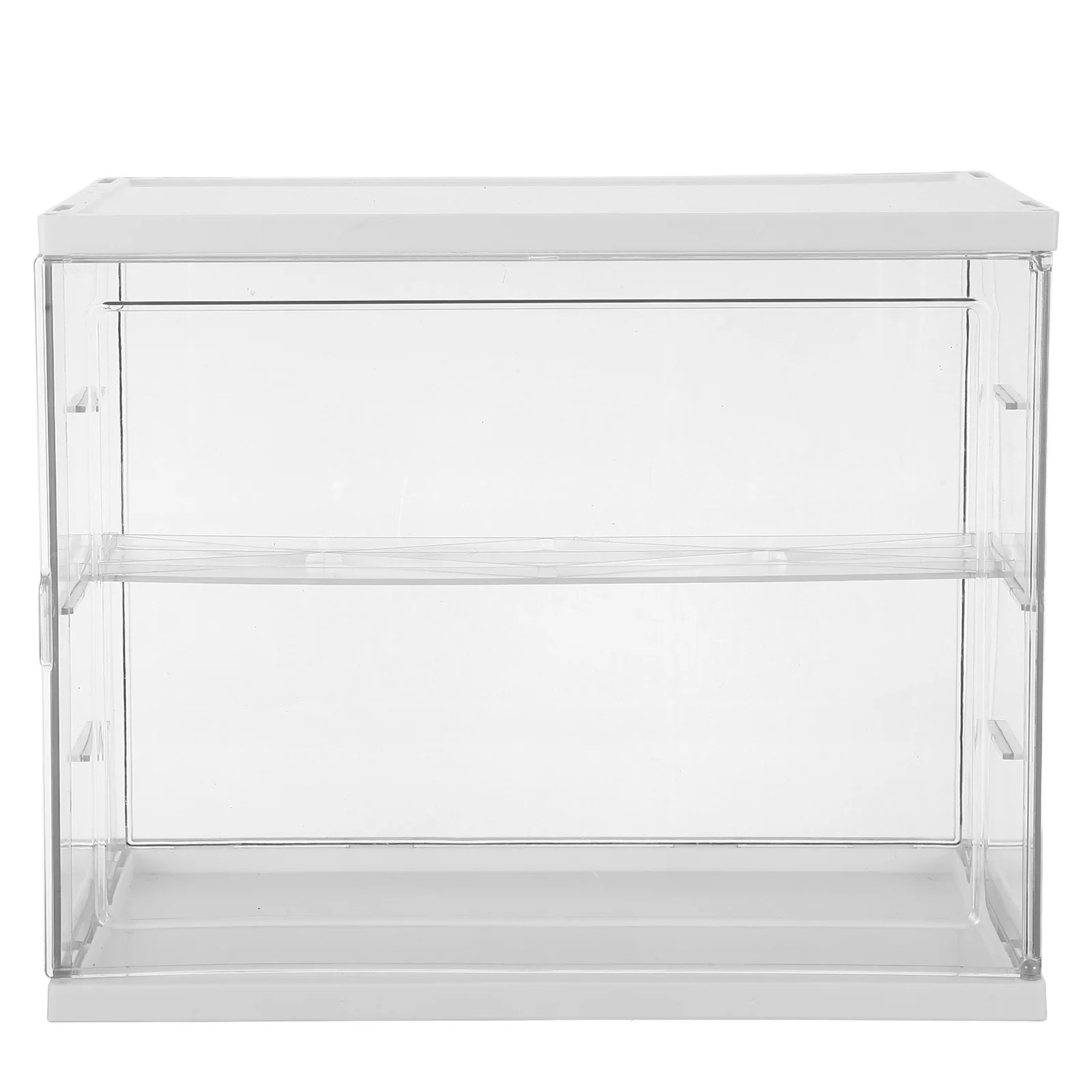 

Clear Acrylic Display Case for Mini Figures Stackable 2-Tier Adjustable Shelves Dustproof Protective Figure Showcase Display Box