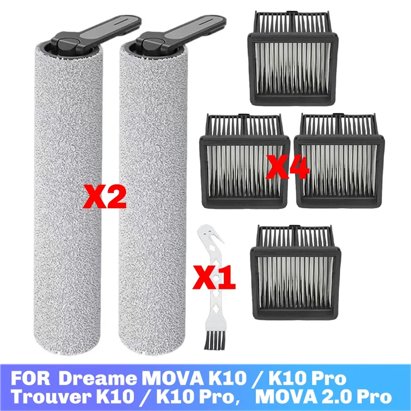 -AT52 для Dreame MOVA K10/K10 Pro, Trouver K10/K10 Pro, MOVA 2.0 Pro, вакуумные детали, основная роликовая щетка, аксессуары для HEPA-фильтра