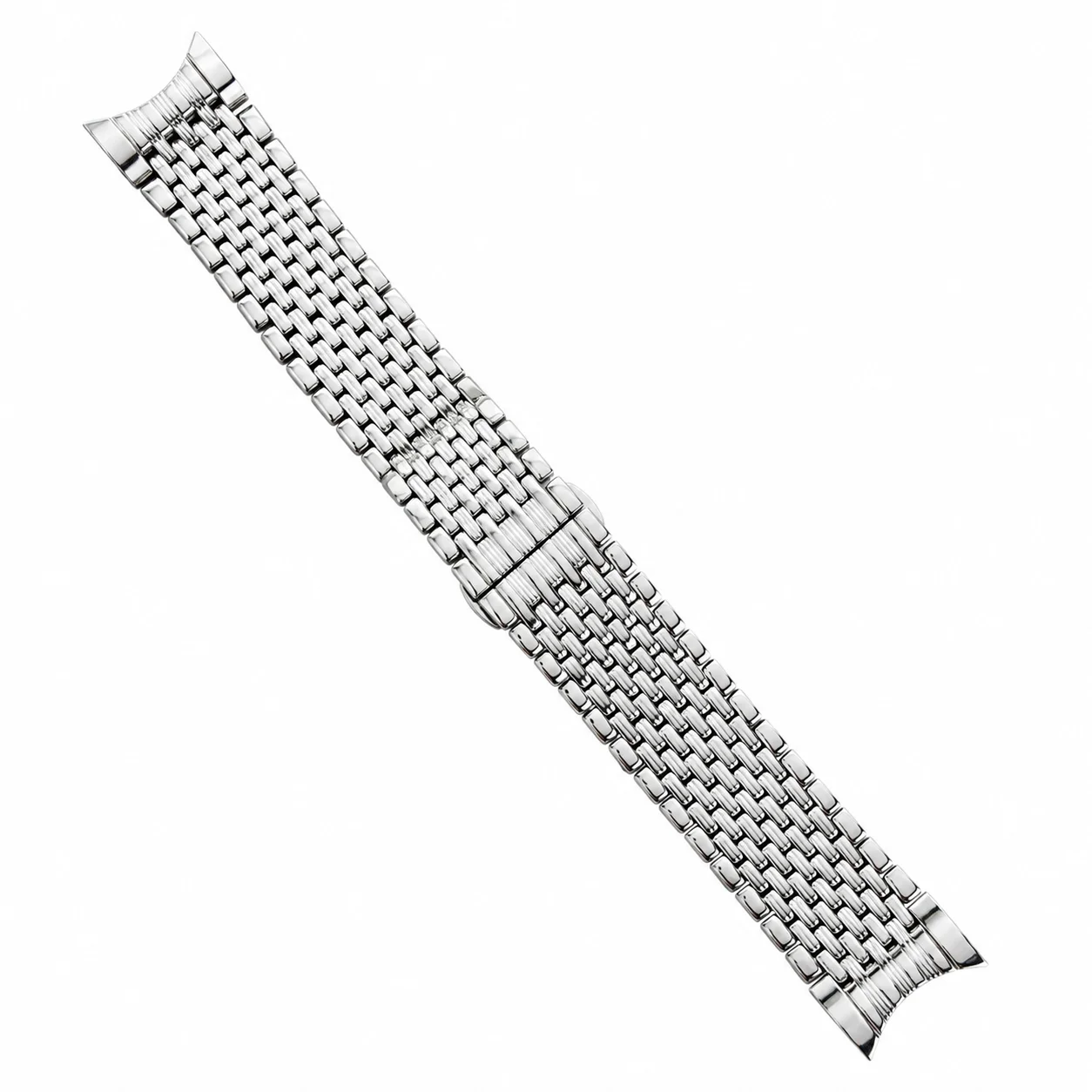 Merkur Armband 22MM Metall Edelstahl Wasserdicht Hautfreundlich Retro Uhrenarmband Uhrenzubehör gebogenes Endglied