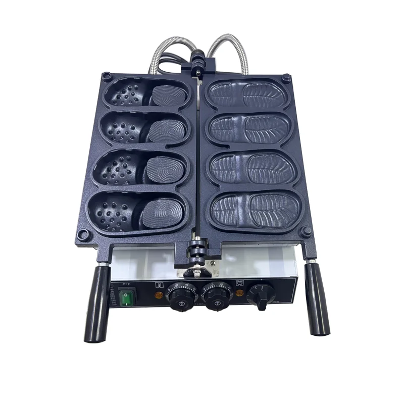 

Commercial Slipper Shaped Waffle Maker Machine Snack Machine Shoes Shaped Waffle Bread Baker Making Machine