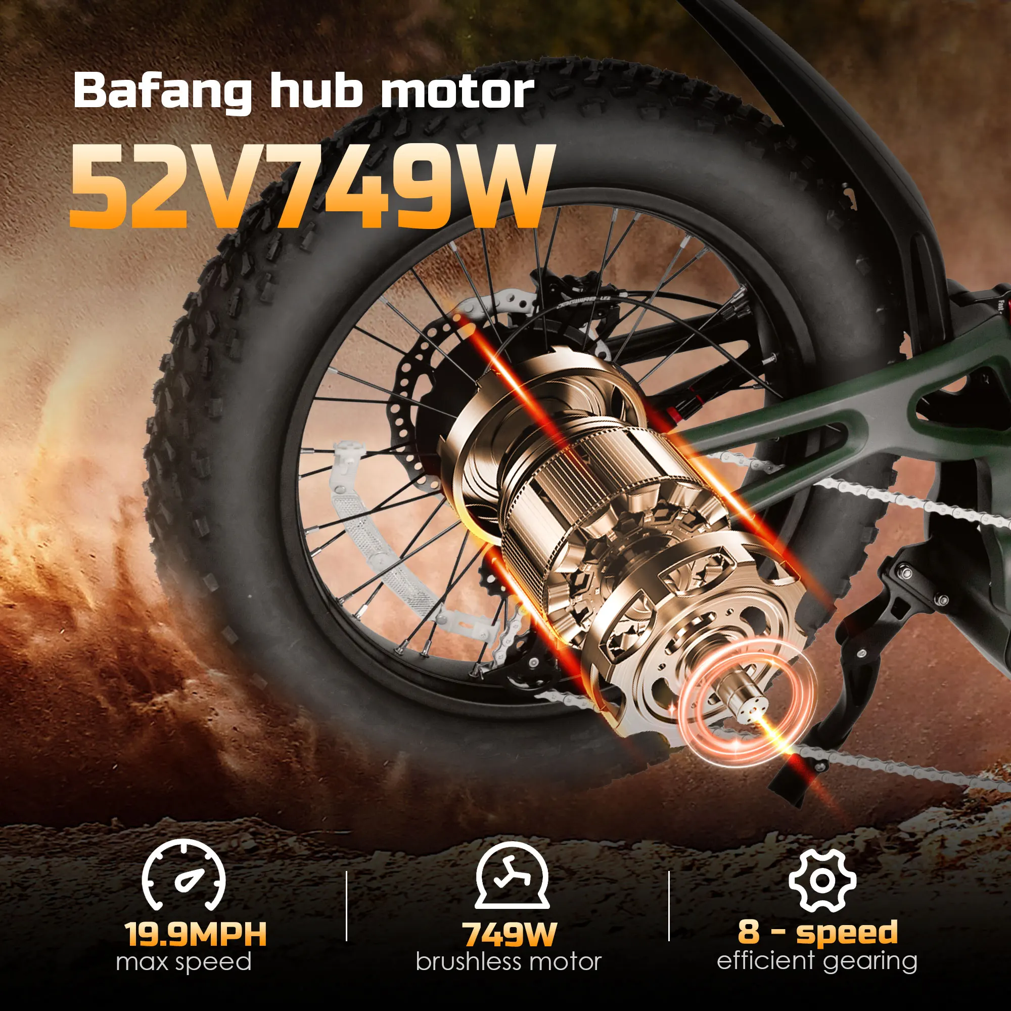 Off road adult electric bicycle 100000 52V 32 km/h range 120KM front shock absorber dual oil disc electric off-road bicycle