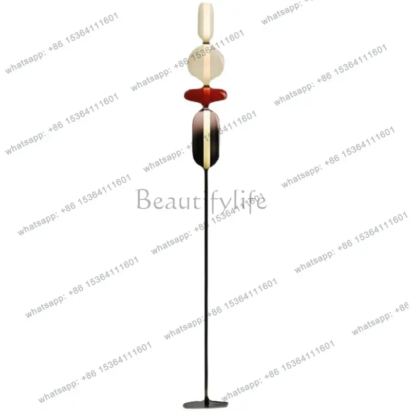 Postmodern minimalist style Nordic stained glass floor-to-ceiling apartment living room bedroom floor-to-ceiling ornament