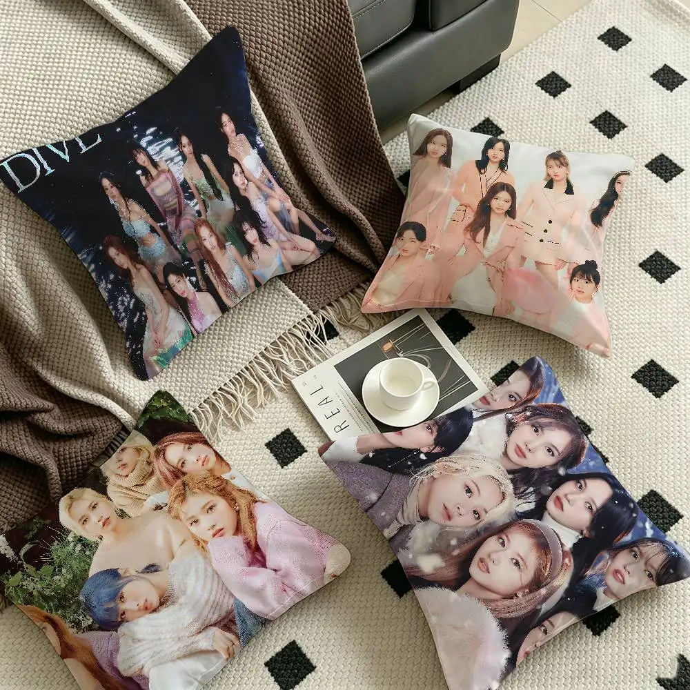 kpop T-Twices Office Cushion Pillowcase Car Cushion Cover45X45CM Lumbar Pillowcase Sofa Pillowcover