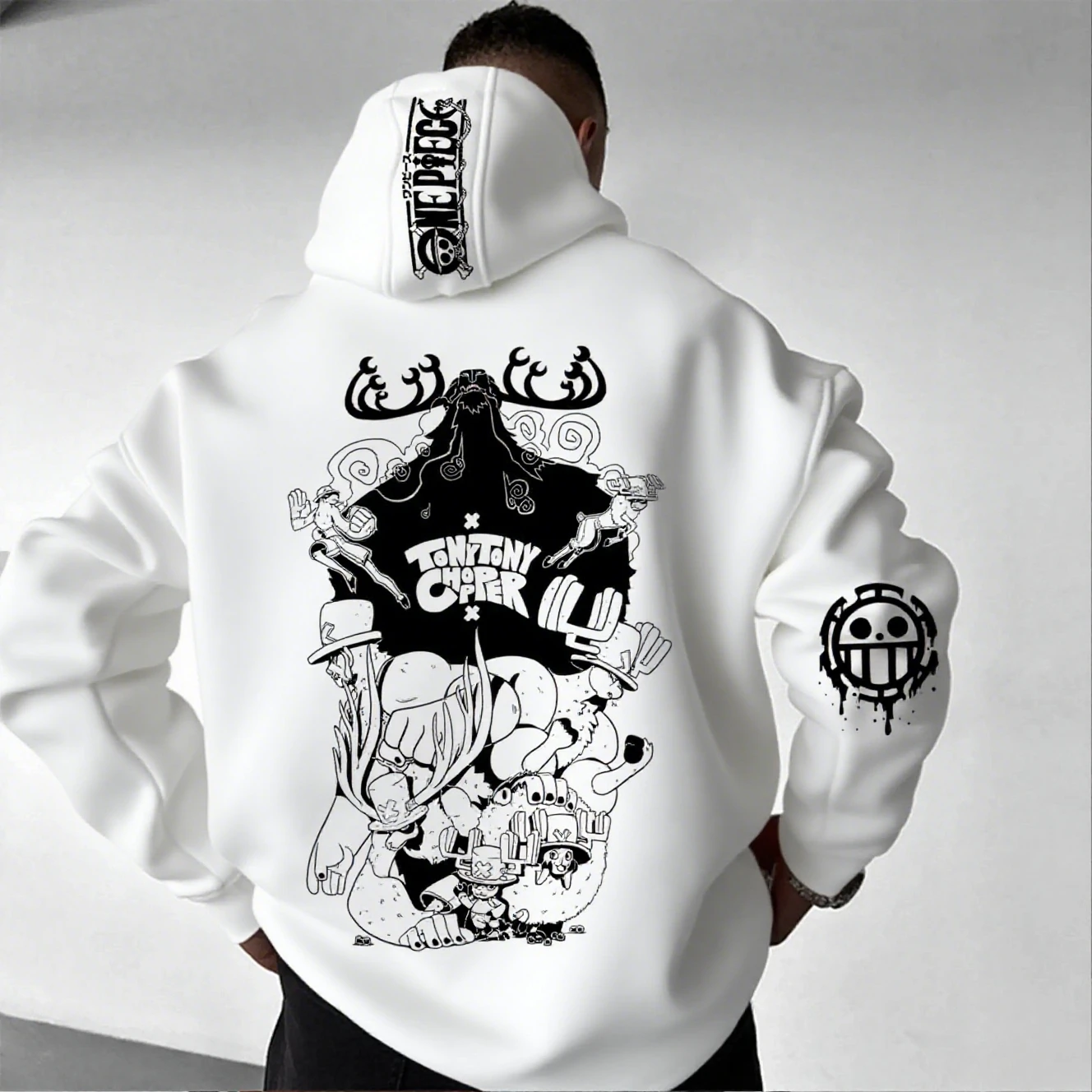 

Цельный чоппер, аниме, толстовка с капюшоном для мужчин и женщин, пуловер, толстовка с графическим принтом, уличная одежда, повседневная новая весна ​ ​ Осенний топ с длинным рукавом