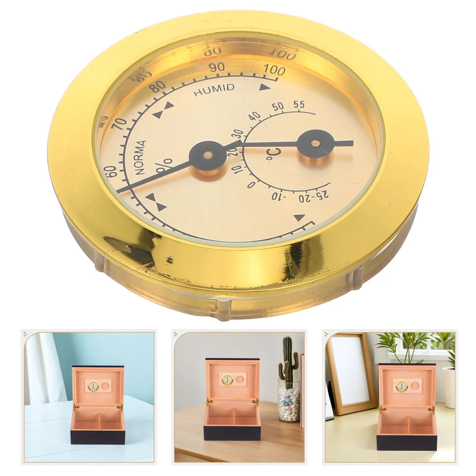 Cigar Humidor Hygrometer Storage Humidity Gauge Cabinet Can Thermometer Temperature Monitor