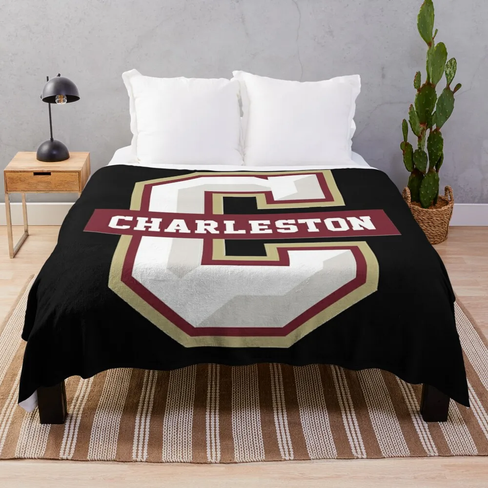 

College of Charleston Cougars Classic Throw Blanket blankets and throws Quilt for winter Furry bed plaid Blankets