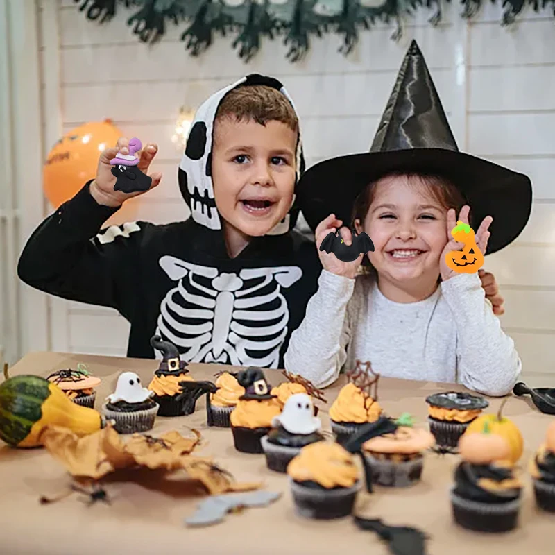 10 piezas lindo calabaza de Halloween fantasma apretar juguete para aliviar el estrés regalo para niños adultos fiesta de cumpleaños favores