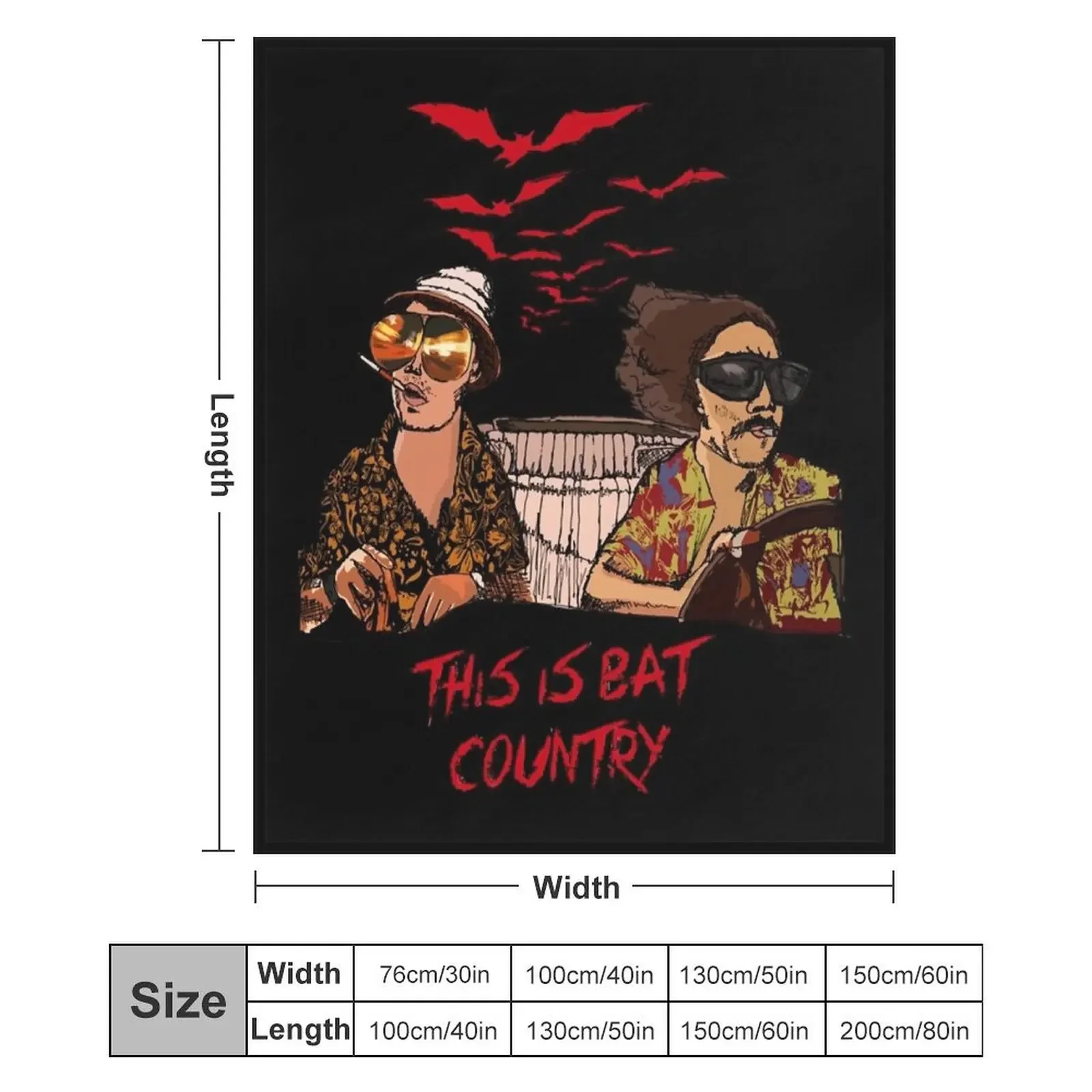 New Gift For Men Bat Country Las Vegas Throw Blanket Thin Soft Blanket for Summer Night Sleeping - view 6