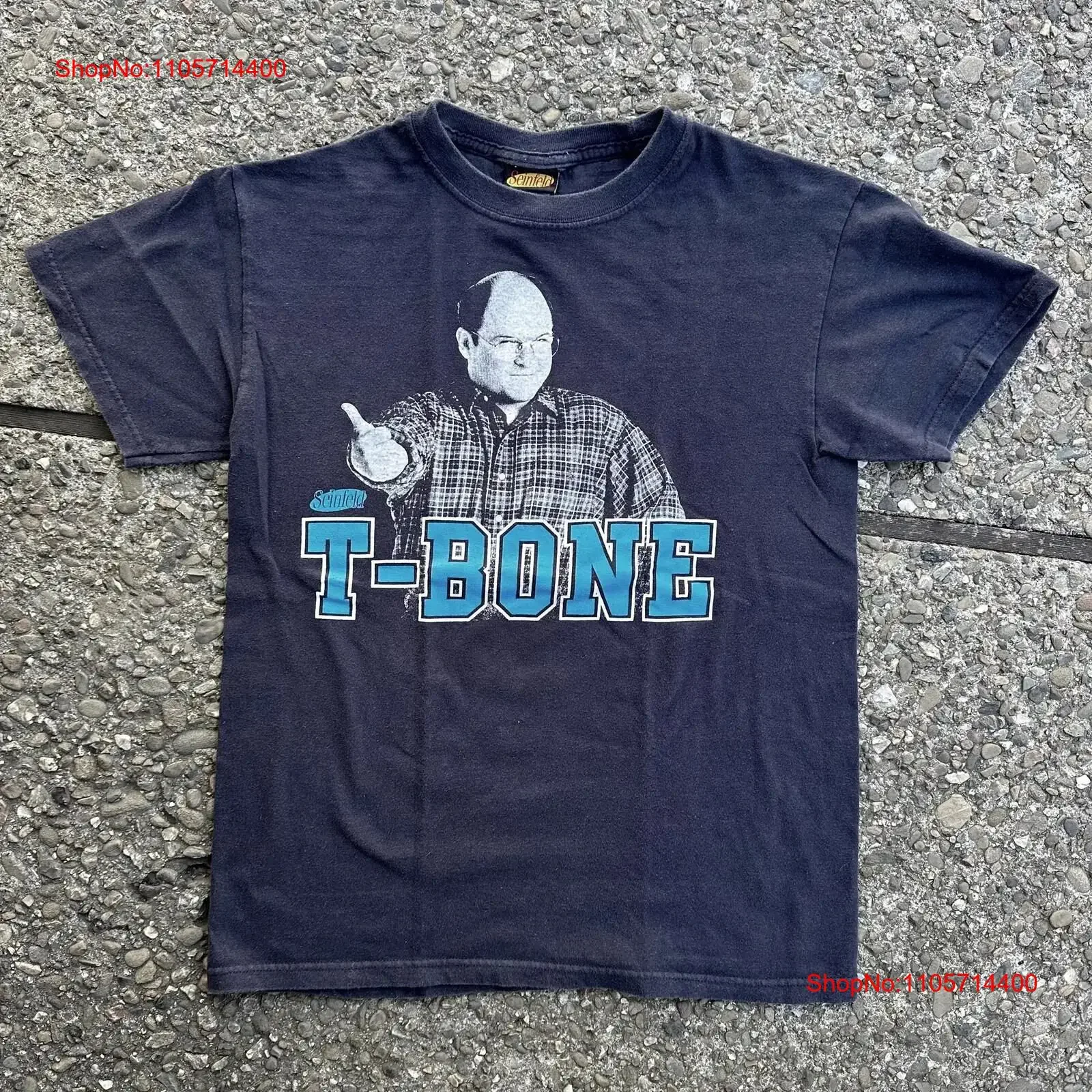 Seinfeld George Costanza T Bone Shirt B4 vintage Washed Soft Top For Everyday Wear Slightly Stylish streetwear Breathable