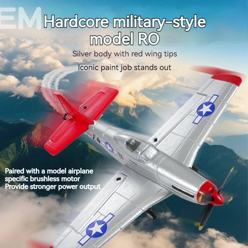 Nuovo Fx9501 Aereo telecomandato a quattro canali Brushless P51 Mustang Fighter Modello ad ala fissa Giocattolo resistente agli urti