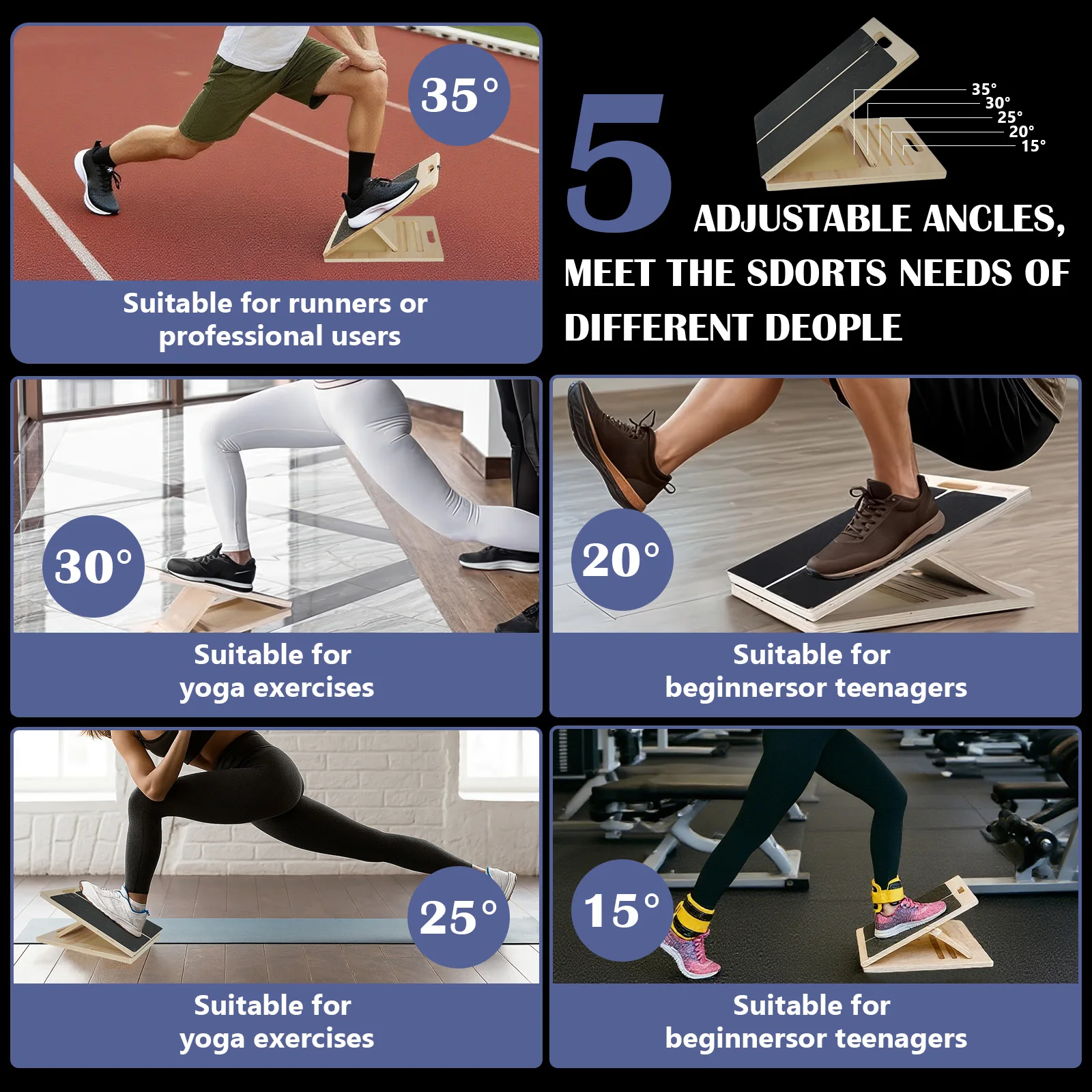 Wooden Stretching Board Portab - Seated Calf Raise recension och pris