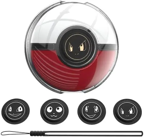 Pokes เคสเปลือกแข็งกระเป๋าสำหรับ Go Plus + แผ่นซิลิโคน4ชิ้น