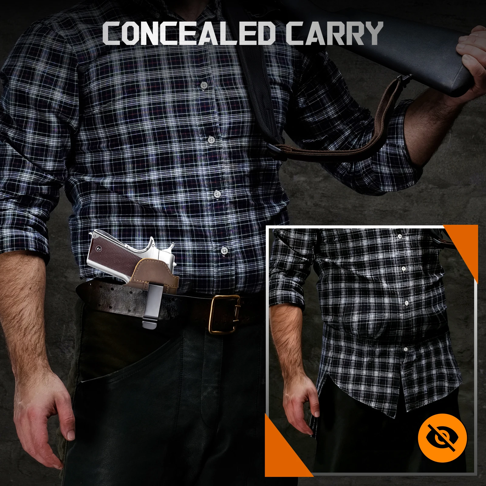 New Leather IWB Holster for 1911 Pistols - Fits Colt 1911, Ruger SR1911, Springfield 1911 Taurus 1911 & Similar 1911 Handguns