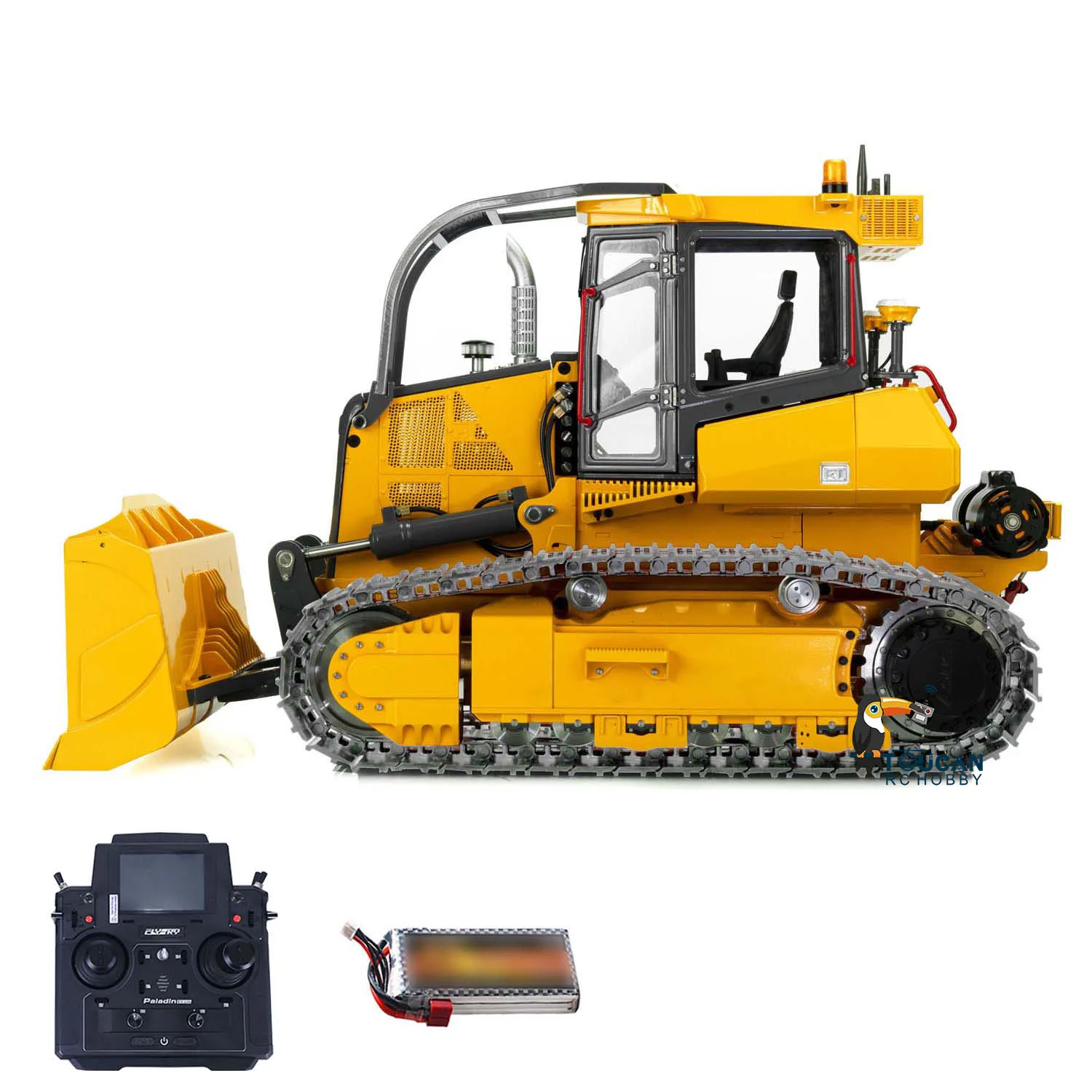 In Magazzino LESU 1/14 850K Idraulico RC Metallo Bulldozer RTR Radiocomando Dozer Modello PL18EVLite Sistema di Luce Giocattoli per I Ragazzi TH22778