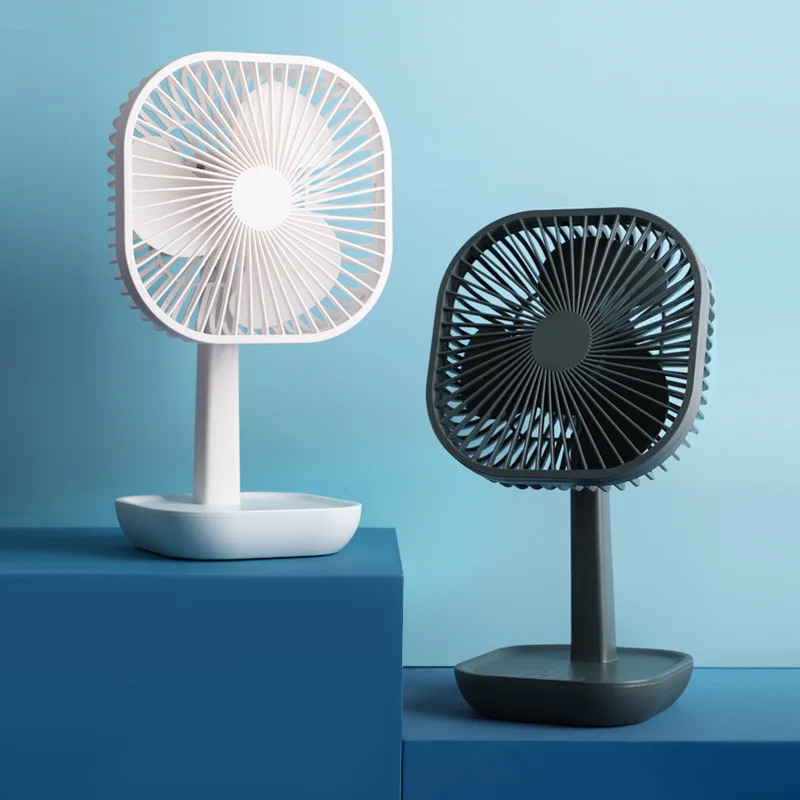 USB charging shaking head small electric fan dormitory bed Japanese home silent desktop desktop fan