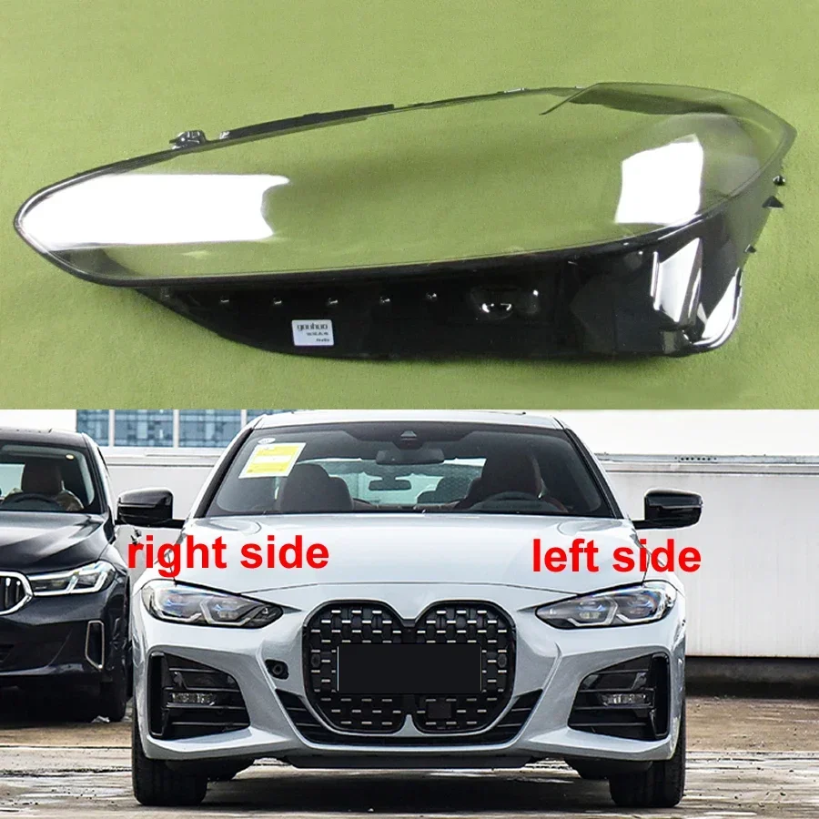 For BMW 4 Series M4 F32 F33 F36 F82 2020 2021 Headlamp Cover Transparent Headlight Lens Plexiglass Replace Original Lampshade