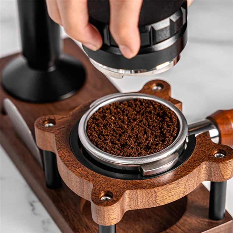 

AA14 Новая деревянная станция для тампера для кофе, держатель для тампера, коврик для тампера для эспрессо, нескользящий коврик для магазина, инструмент для кофе на рабочем столе