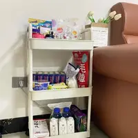 Four wheel rolling storage cart, mobile snack box and bathroom organizer, easy to assemble frame - Image 2