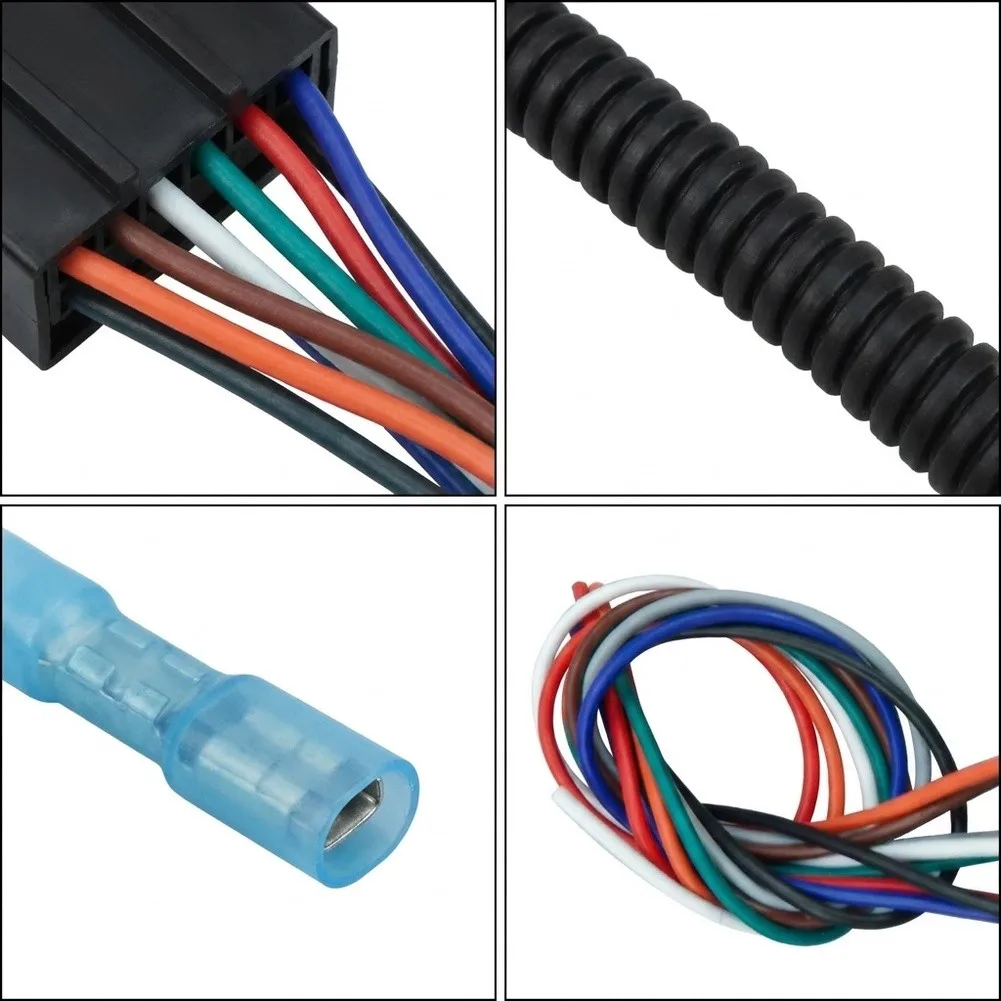 Mix-color 8 Pins Wire Harness Electrical Repair Solutions High-quality Copper Wire Brass Construction Material