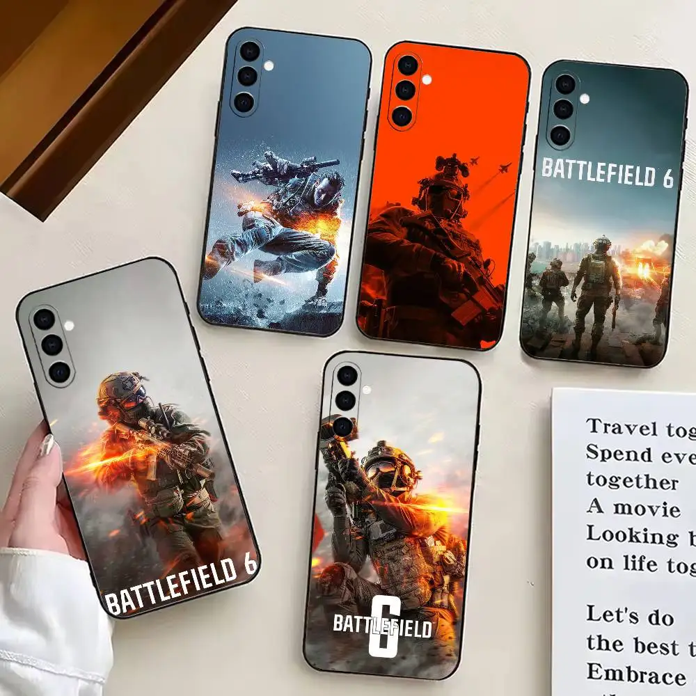 

B-BattlefieldS 6 shooting Phone Case For Samsung Galaxy A73,A72,A71,A70,A53,A52,A51,Soft Silicone Black Cover