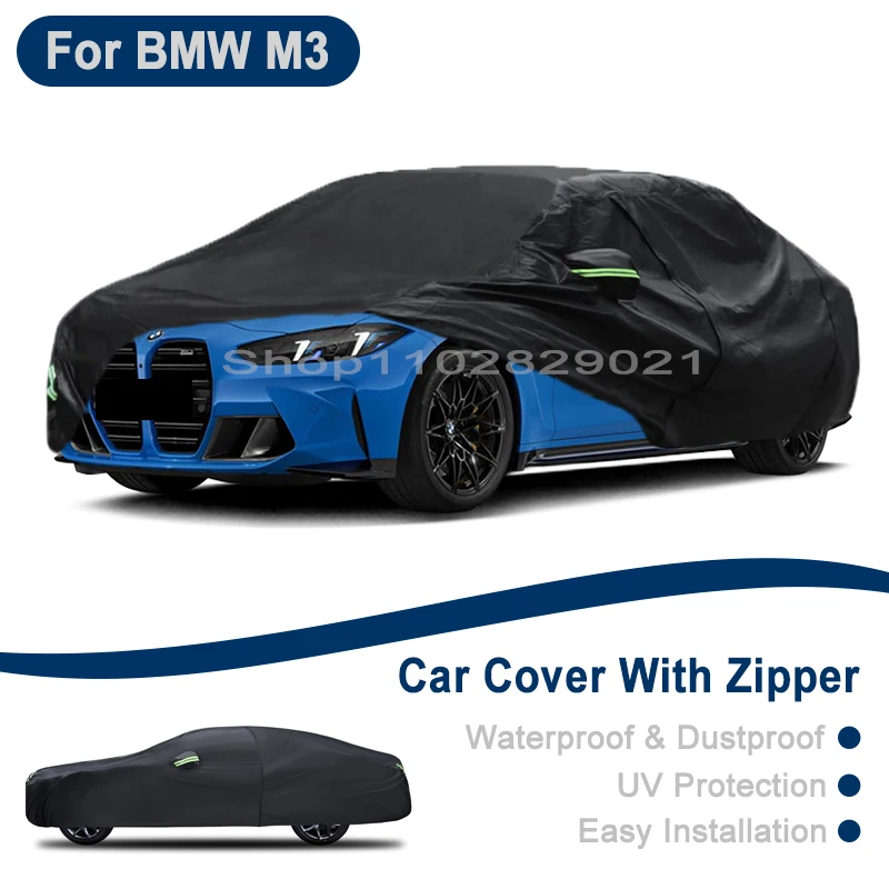 

Водонепроницаемый чехол для автомобиля BMW M3 с боковой молнией, защита от солнца и пыли