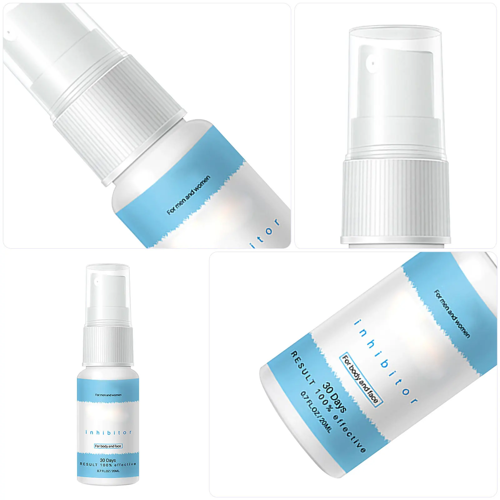 1 قطعة رذاذ مثبط الشعر لمنع النمو سائل مغذي للبشرة الناعمة بعد إزالة الشعر شفاء سريع بدون تهيج