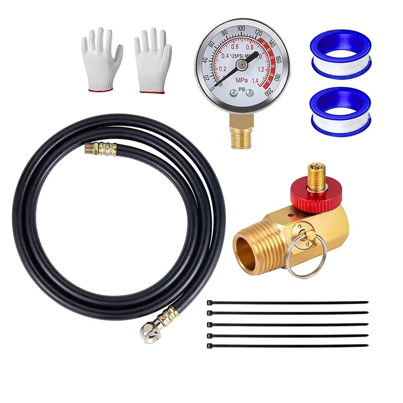 

Air Tank Repair Kit W/Safety Valve,Air Tank Valve Kit with Pressure Gauge and Air Tank Hose Assembly Kit for Carry Tank