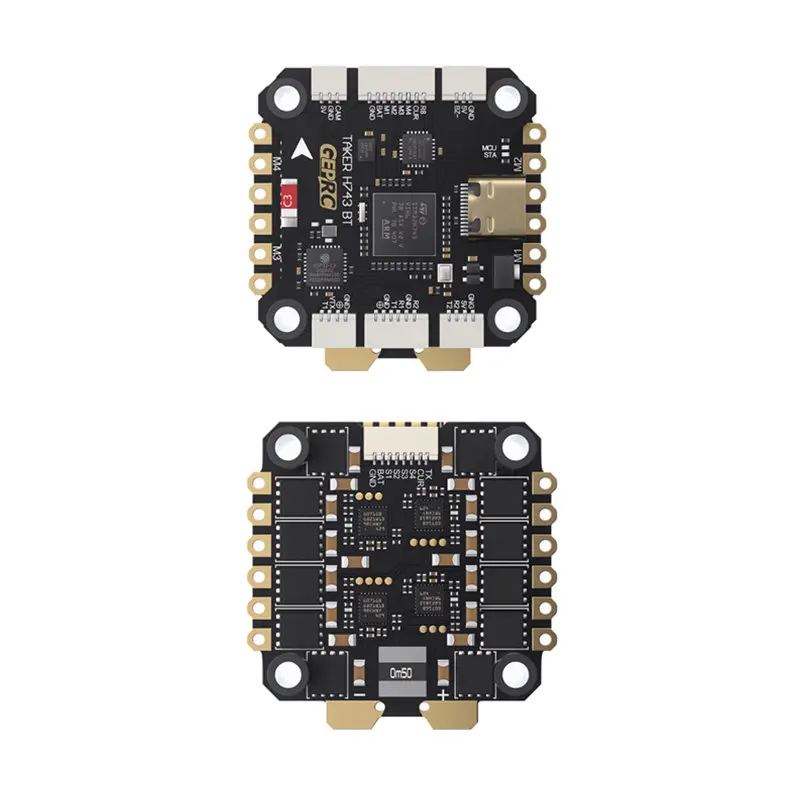 

GEPRC TAKER H743 BT 32Bit 50A FPV Stack, Flight Controller ESC Combo Direct Plug VTX for Racing Drone