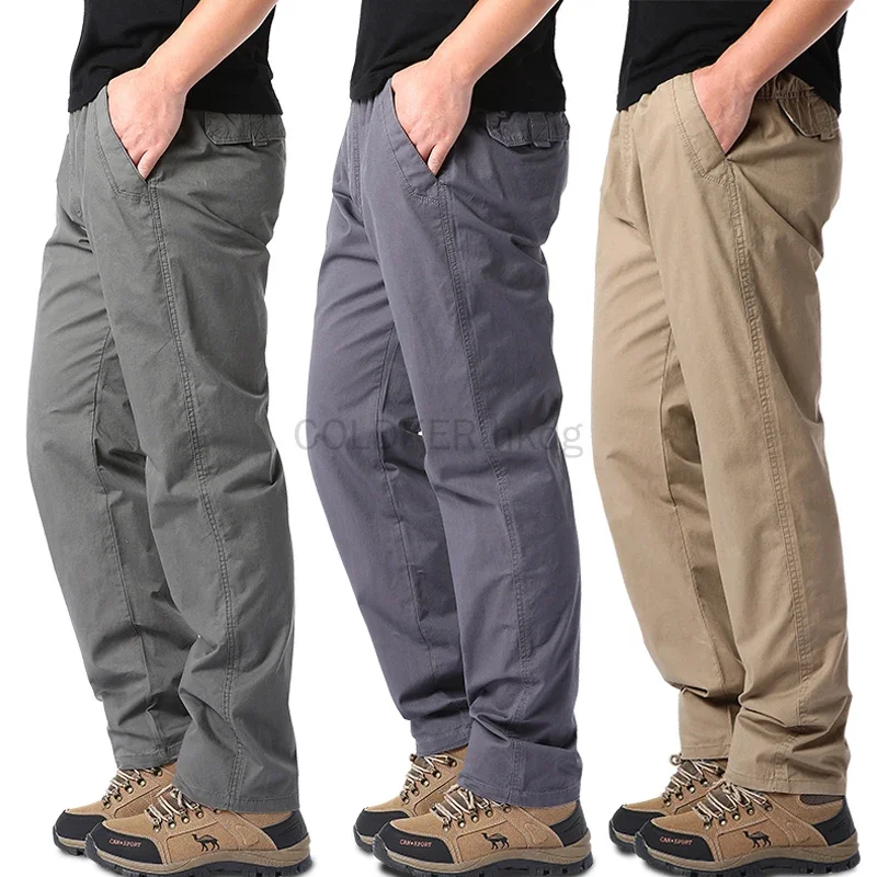 

Summer New Men's Loose Fit Casual Pants for Outdoor Hiking, Large Size Workwear Trousers