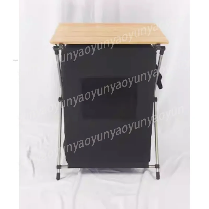 Foldable Camping Kitchen Table Portable 2-Tier Cooking Station Outdoor Picnic Camping Gear