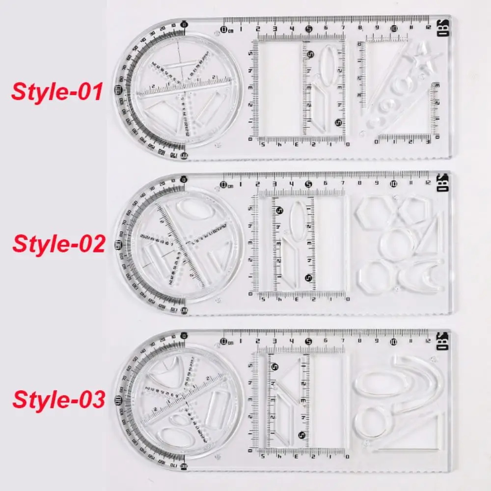 Rotary New Students Gift Creative Stationery Protractor Mathematics Function Ruler Learning Measuring Tool Ruler