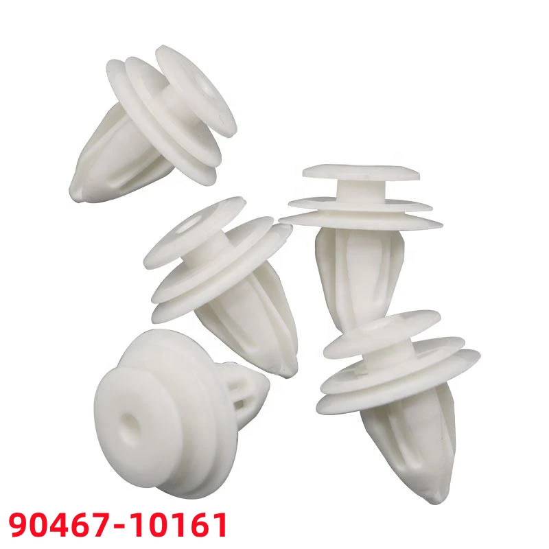 100Pcs Auto Door Trim Panel Retainer Plastic Retaining Clips Car Rivet Auto Fastener And Clip 90467-10161   D02