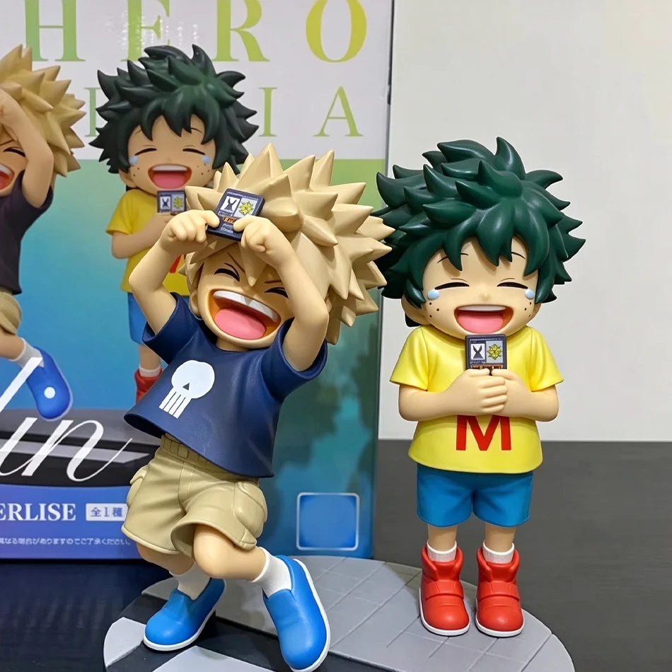 Set de figuras de la infancia de My Hero Academia: Izuku y Bakugo, figura de anime, decoración para escritorio, modelo coleccionable, regalo para los amantes del anime.