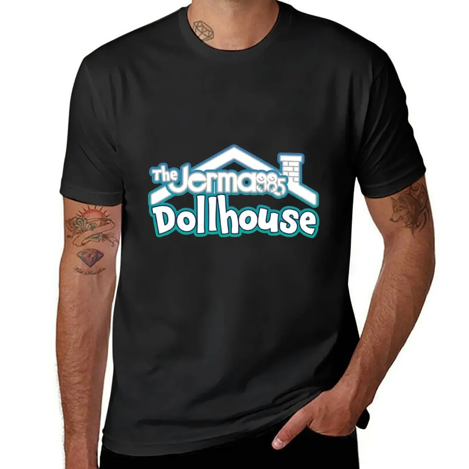 jerma sus dollhouse T-Shirt customs blue archive plain mens designer clothes