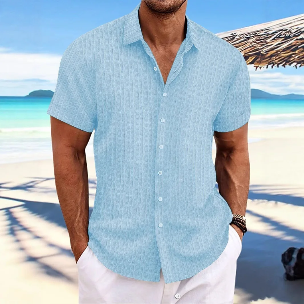 

Casual Loose Men's Short Sleeve Shirt Comfortable Breathable Fashionable Men's Casual Shirt for Spring Summer Autumn