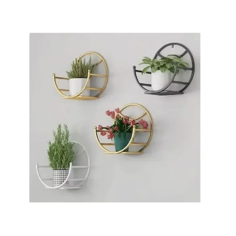 for Modern Hanging Metal Plant Stand Wall Mounted Indoor Outdoor Flower Pot Holder Decorative Garden Balcony Planter Rack