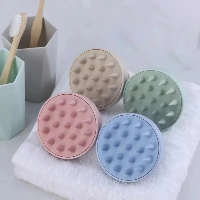 -1pc Silicone Shampoo Brush Body Massage Brush Bath Shower Brush Salon Hairdressing Tool Scalp Massage Comb Hair Washing Comb