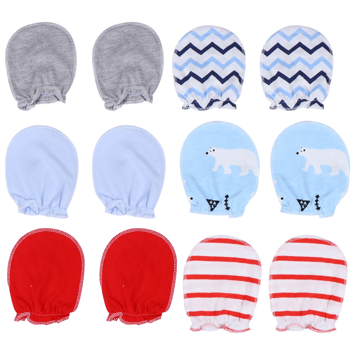 

6 Pairs Mittens Baby Mittens Anti Grasping Newborn Winter Cotton Soft Infant Infant Cotton Gloves Gloves H Protection