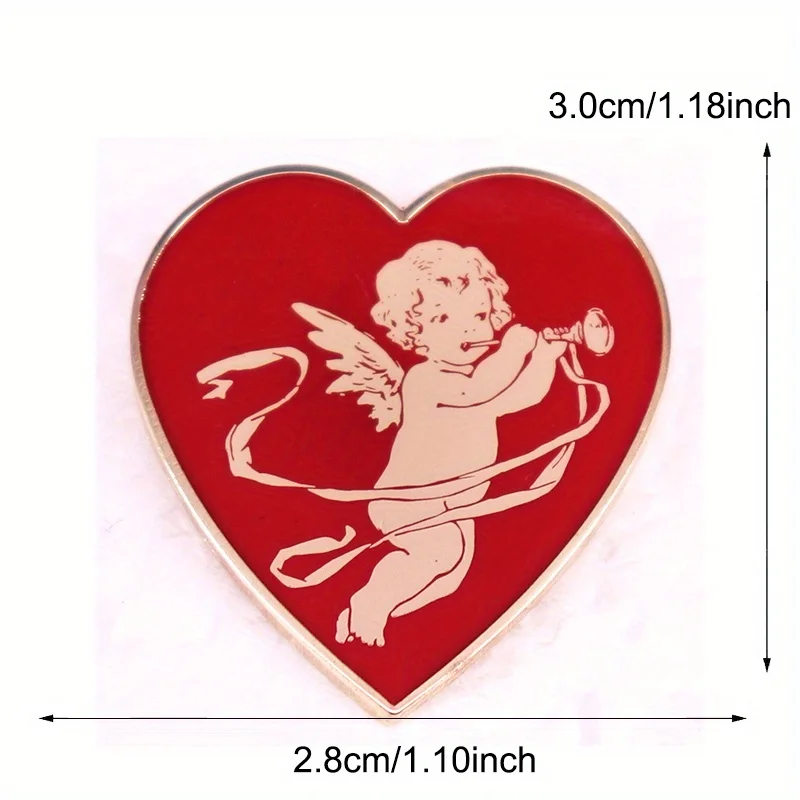 Cupid Angel Love Brooch Couple Valentine\'s Day Badge Decoration Pin