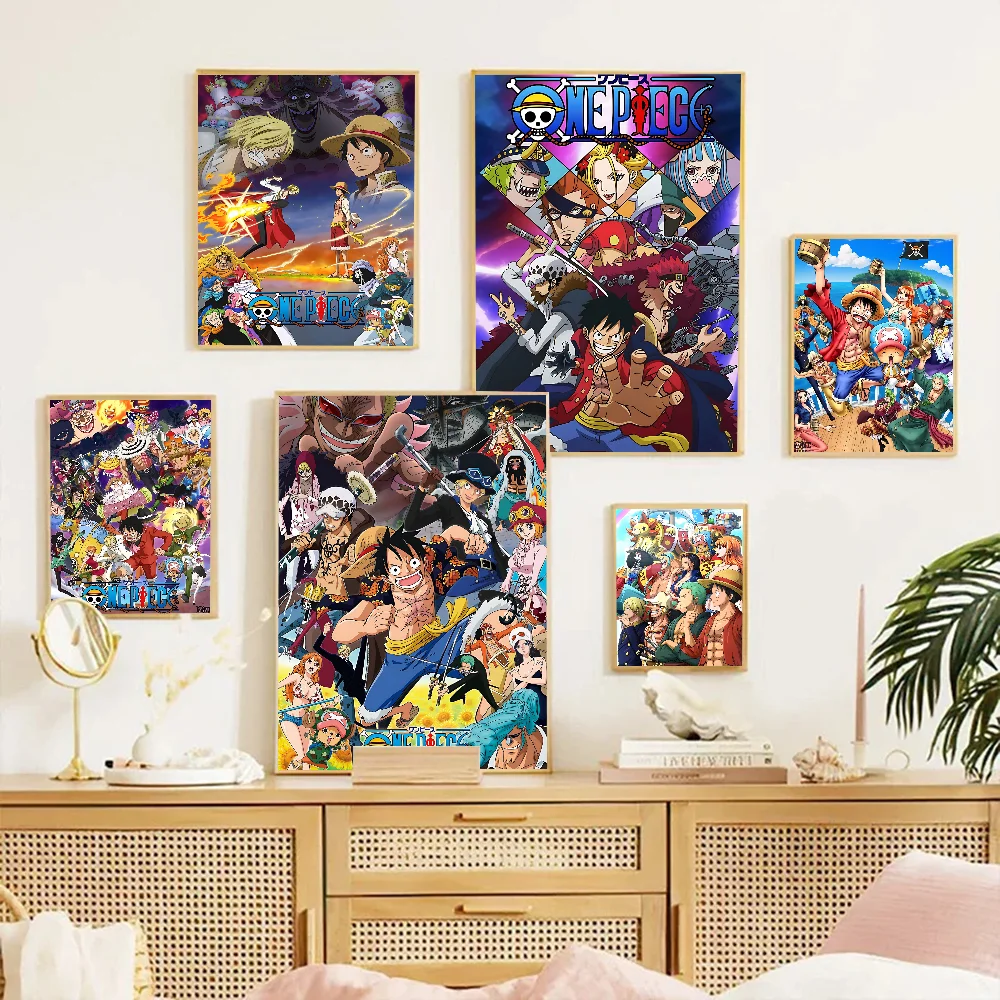 Anime Comics One P-Pieces DIY Sticky Poster Fancy Wall Sticker For Living Room Bar Decoration Wall Decor