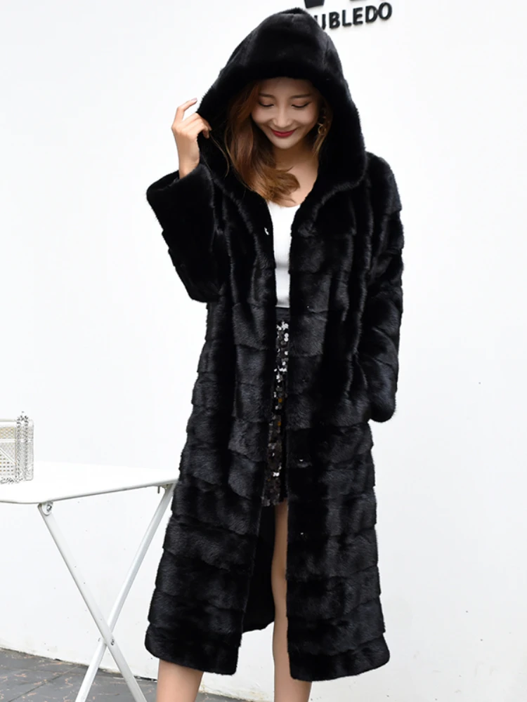 

Women Faux Fur Coat Winter Mink Coat Thick Fluffy Long Sleeve Warm Outerwear Luxury Fur Jacket Elegant Mujer Bontjas Long Coats