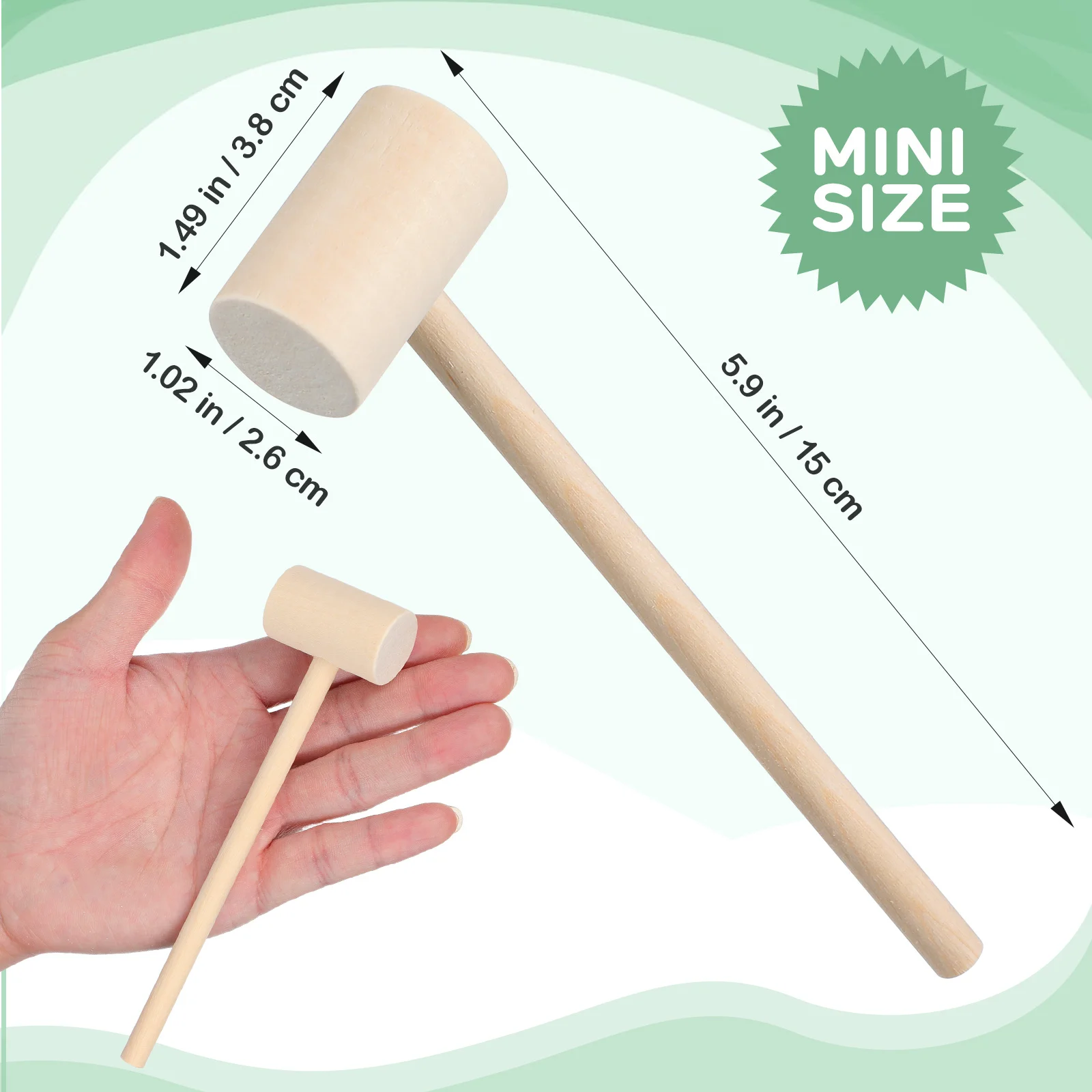 CORHAD 12 pièces drôle crabe maillet jouet enfants Mini marteau éducatif battage jouet bambou battant marteau enfants gâteau jeu outil