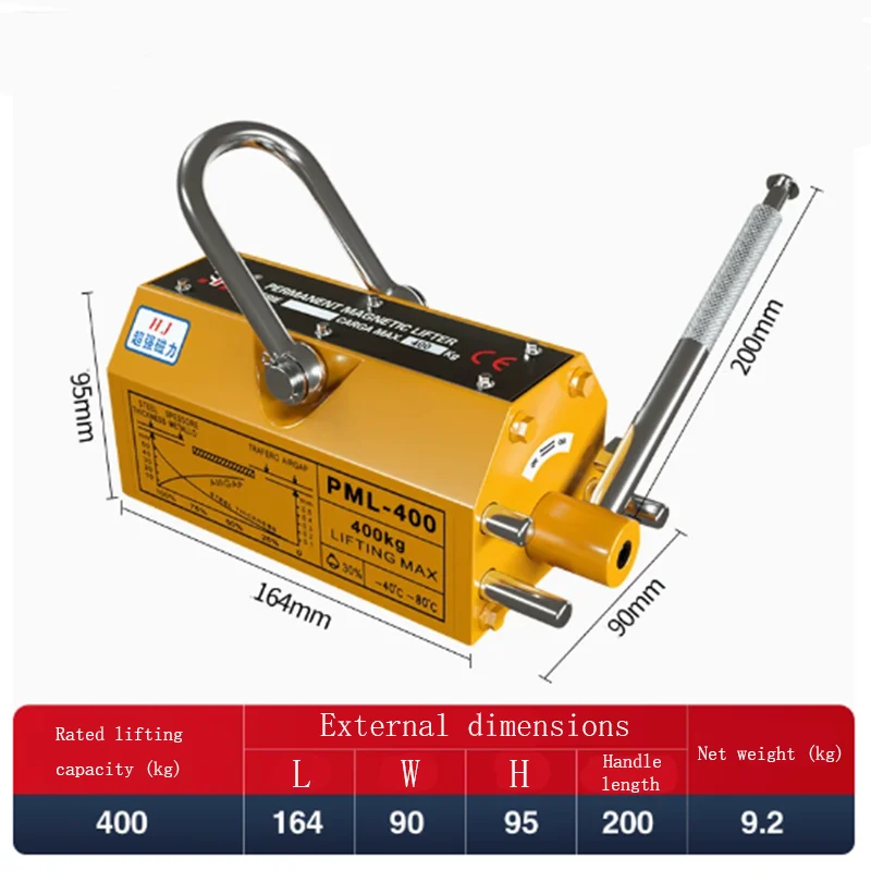 Permanent magnet Lifter 600KG 1t 400T powerful magnetic Lifter Permanent magnet powerful chuck Magnet permanent magnet lifter
