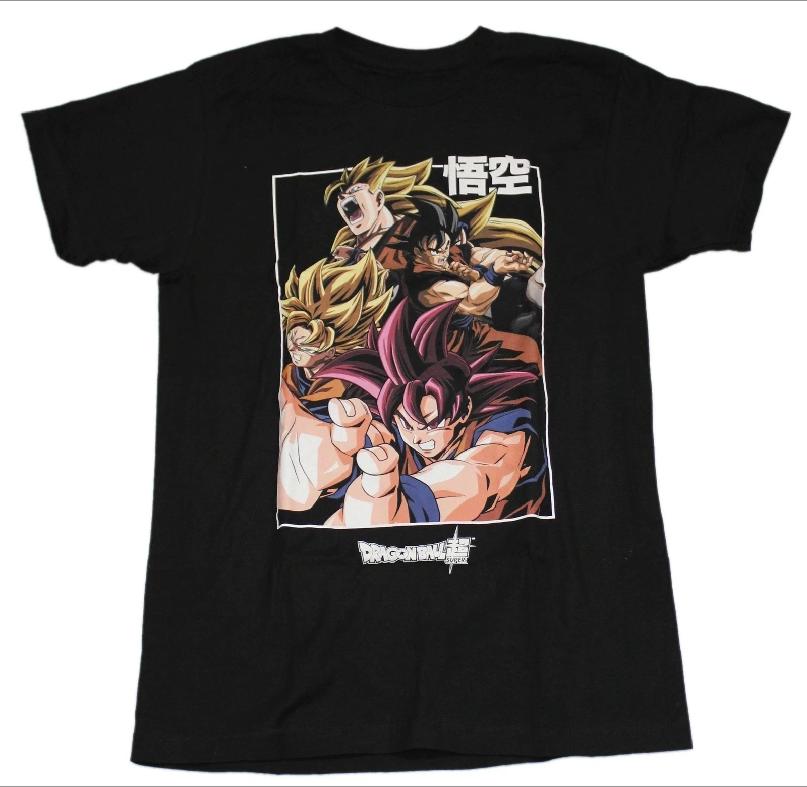 Camiseta Dragon Ball Super para Hombre, Goku Multi Form Super Saiyan God, Diseño Gráfico de Anime, Manga Corta, Estilo Urbano, Corte Holgado, para Fans del Anime