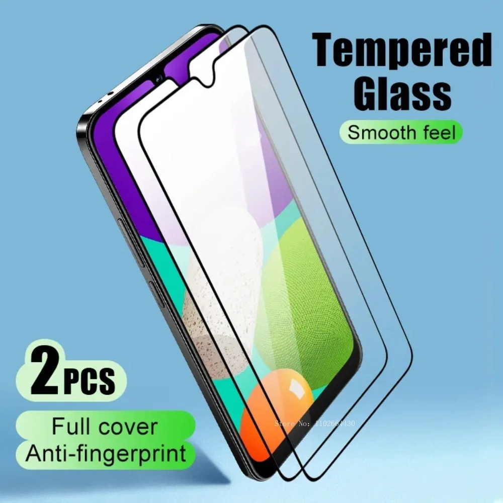 2Pcs Full Cover Tempered For Samsung Galaxy A05S A25 A35 A55 A04E A14 5G A24 4G A34 A54 Glass Smartphone Screen Protector