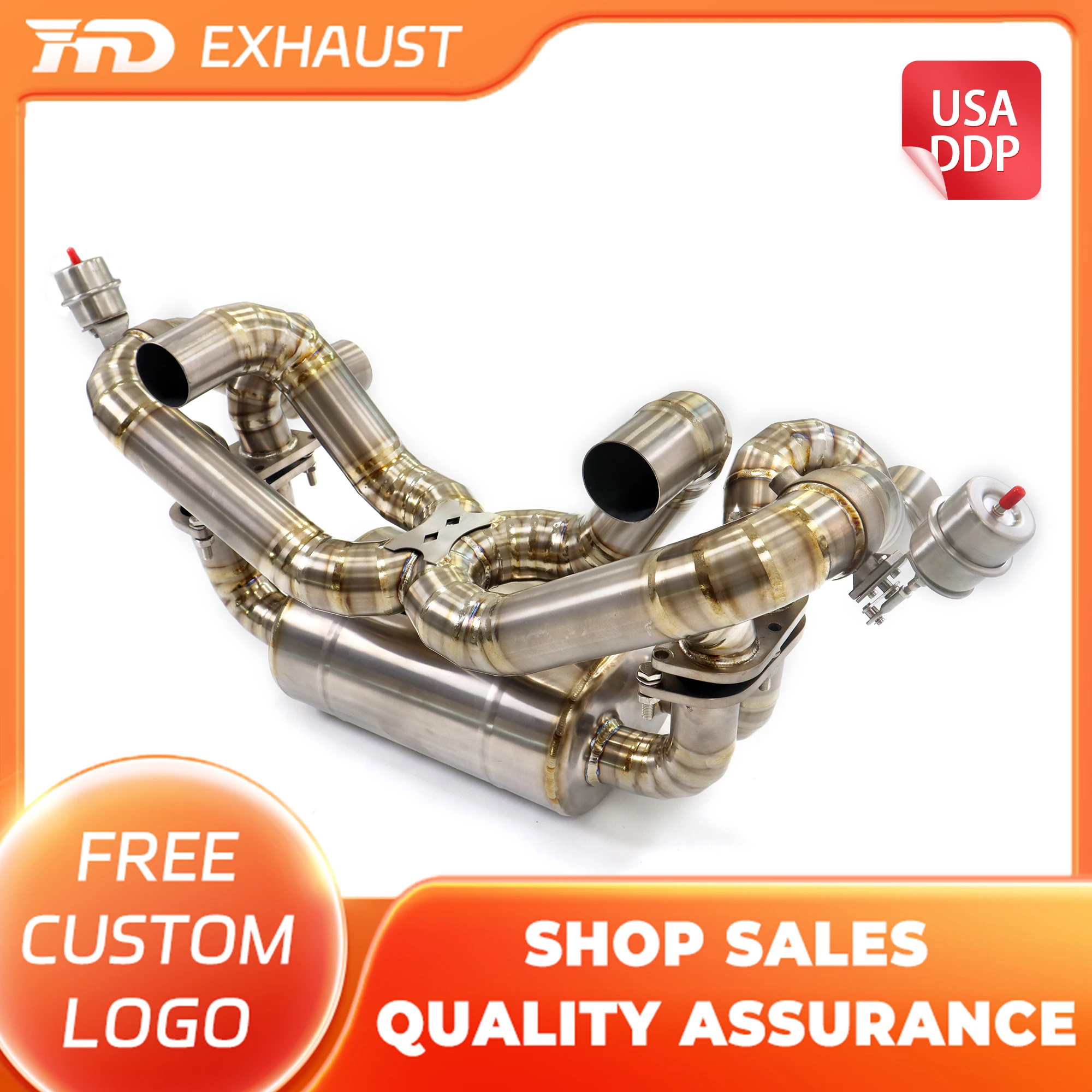 

HMD Hot sale Titanium alloy Exhaust System Performance catback exhaust for Ferrari F430 Scuderia 4.3L With Valve Muffler
