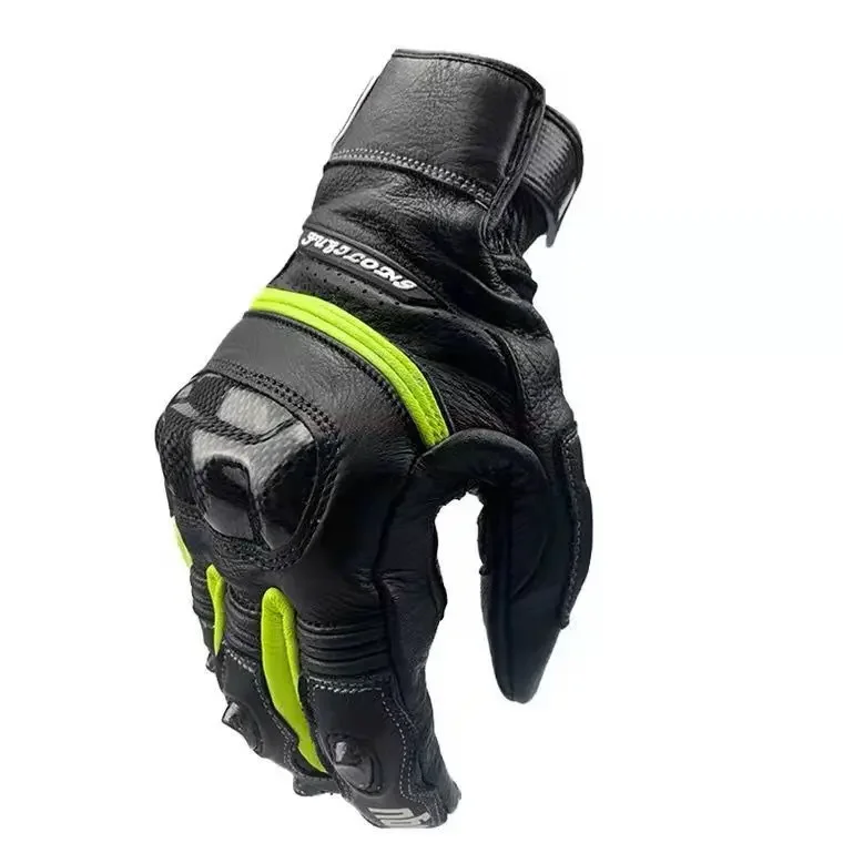 

Motorcycle Riding Gloves Heavy Locomotive Racing Leather Fall Resistant Gloves Comfortable Cycling Equipment